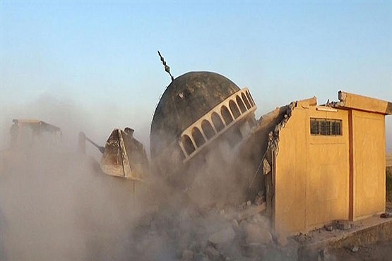 تصاویر تخریب اماکن مذهبی توسط داعش