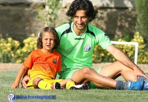 فرزندان چهره‌های معروف فوتبال ایران در تمرینات +عکس