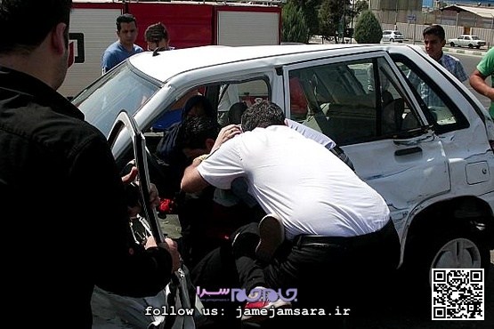 برخورد زنجیره‌ای خودرو‌ها در بزرگراه تهران-کرج |مجموعه‌عکس|
