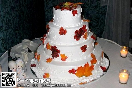 مدل‌های پائیزی از تزئین کیک عروسی [مجموعه‌عکس]
