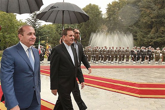 استقبال رسمی معاون اول رییس جمهوری از نخست وزیر ارمنستان