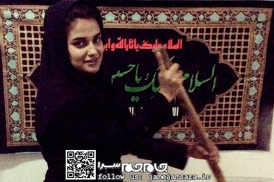 دختر طلایی ایران در حال پختن نذری [عکس]