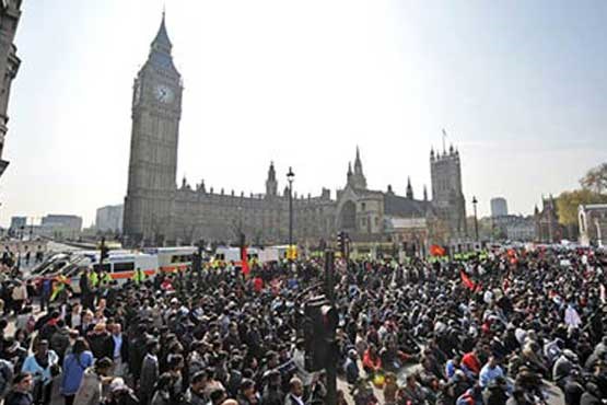 تظاهرات ضد صهیونیستی در لندن