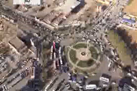 تصاویر هوایی مرز مهران در آستانه اربعین