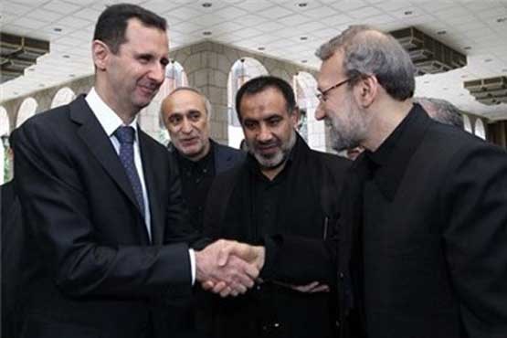 دیدار لاریجانی و بشار اسد در دمشق