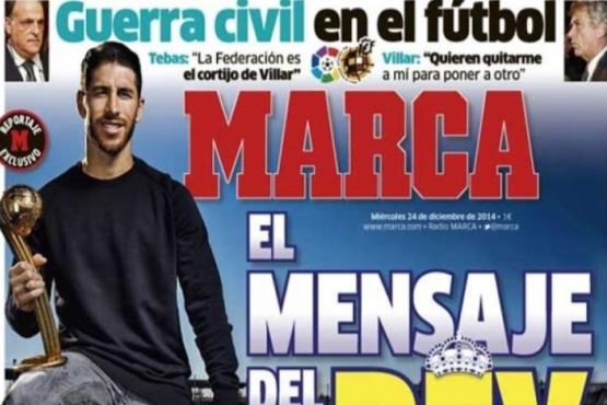 صفحه نخست روزنامه ورزشی پرتیراژ اسپانیایی+عکس