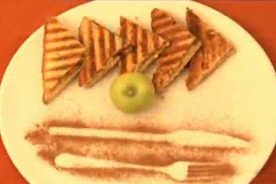 آموزش آشپزی / ساندویچ لقمه سیب و دارچین