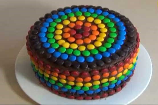 کیک اسمارتیزی 3 رنگ