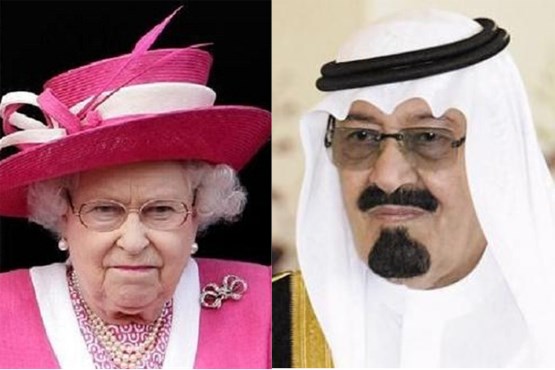 ماشین‌سواری ملک‌ عبدالله و ملکه انگلیس