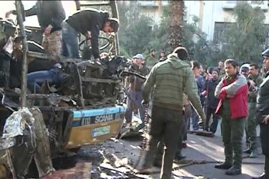 انفجار انتحاری در اتوبوس زائران لبنانی در دمشق