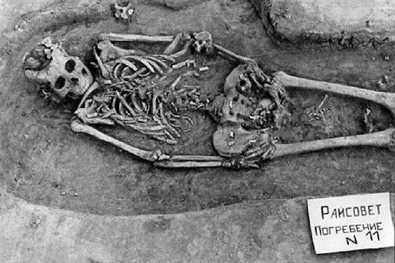 جسدی  باستانی مادری که هنگام زایمان جان باخت / عکس