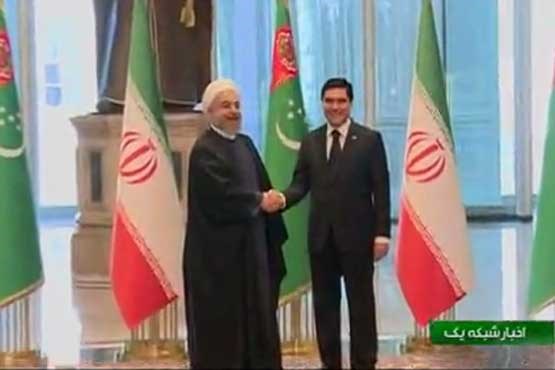 مذاکرات روسای جمهور ایران و ترکمنستان