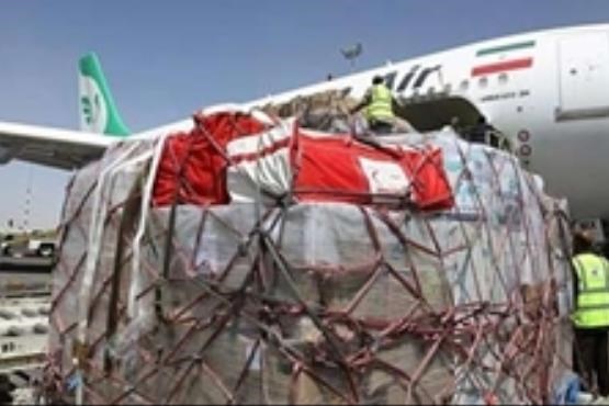 هواپیمای کمک‌های ایران به یمن در جیبوتی فرود آمد