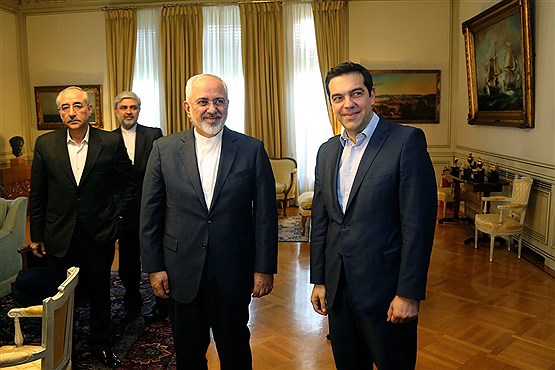 دیدار ظریف با نخست وزیر یونان