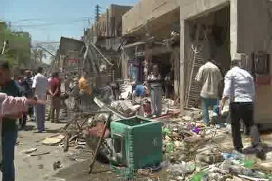 انفجار مرگبار سه خودرو بمب گذاری شده در بغداد +فیلم