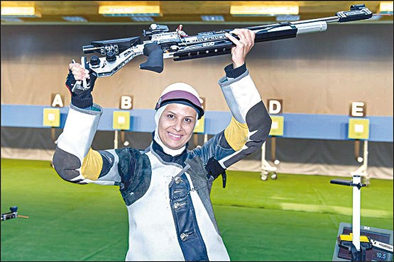 الهه احمدی، همچنان برترین تیرانداز  تفنگ بادی 10 متر زنان