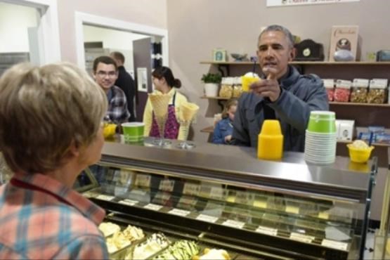 وقتی اوباما در آلاسکا هوس بستنی می‌کند+اسلایدشو