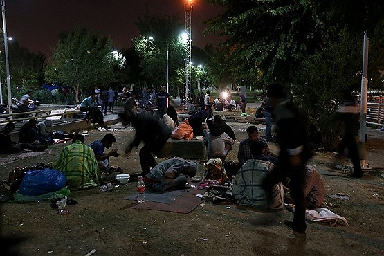 بزم شبانه معتادان در پارک های تهران