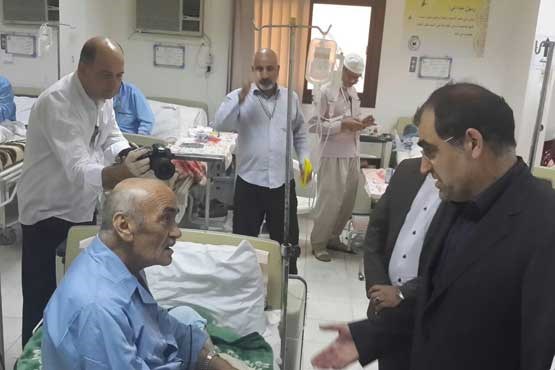 عیادت وزیر بهداشت از مصدومان حادثه منا در مکه + عکس