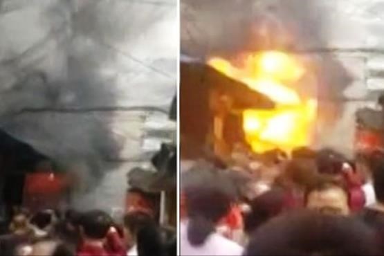 انفجار کپسول گاز رستوران 17 نفر کشته داد+فیلم
