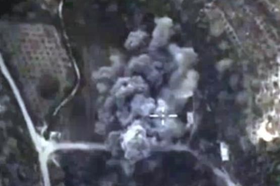 بمباران پایگاه آموزش تروریست‌ها در حومه دمشق+فیلم