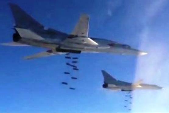 فیلم  بمباران‌های کوبنده روسیه علیه داعش+عکس