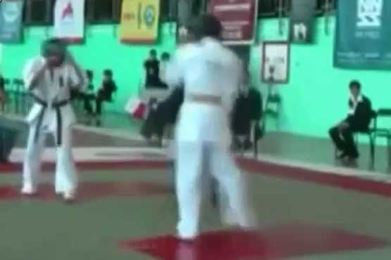 ضربه ویرانگر در مسابقه کاراته