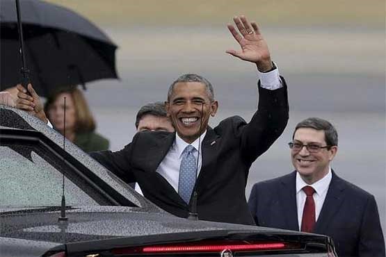 اوباما برای دیداری تاریخی وارد کوبا شد