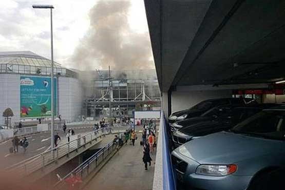 لحظه انفجار در فرودگاه بروکسل
