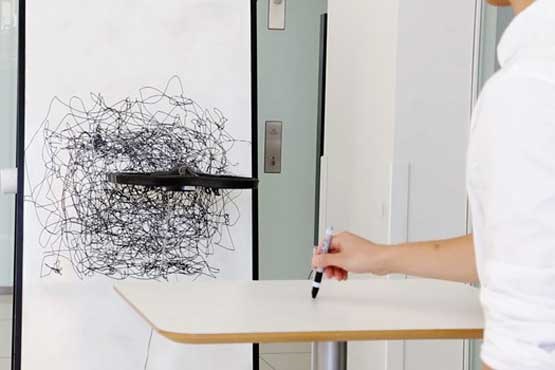 این پهپاد طرح های شما را روی بوم نقاشی می کند