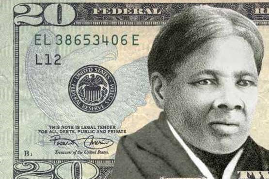 تصویر زن سیاهپوست روی دلار