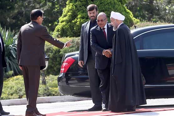 استقبال رسمی روحانی از رییس جمهور آفریقای جنوبی +عکس