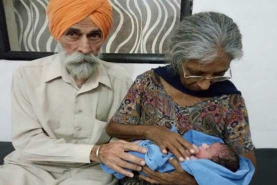 زن هفتاد و چند ساله هندی نخستین فرزند خود را به دنیا آورد