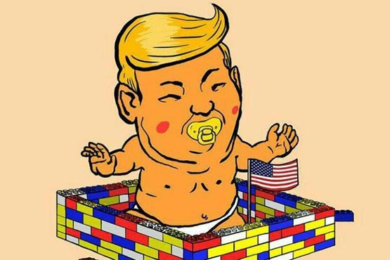 کارتون استهزا آمیز ترامپ