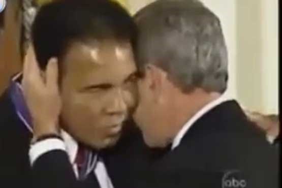 دیوانگی جورج بوش در برابر محمد علی کلی
