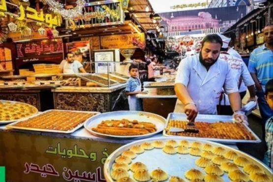 بازار دمشق در ماه مبارک رمضان + اسلاید شو