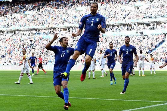 ایتالیا 2 اسپانیا صفر / خداحافظی ماتادورها با جام یورو + عکس