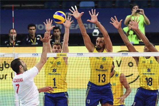 شکست ملی پوشان والیبال ایران برابر برزیل