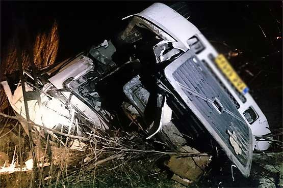 سقوط مرگبار کامیون به دره 40 متری