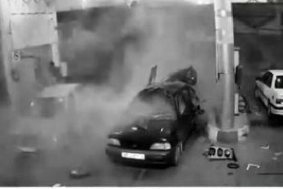 انفجار مخزن گاز پراید با یک کشته + فیلم
