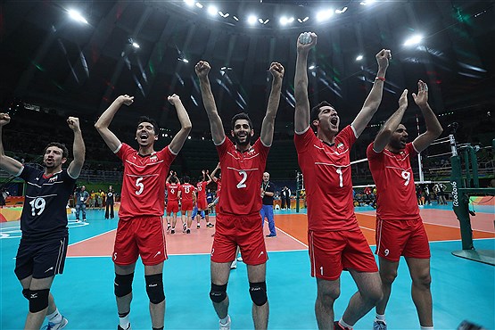 پیروزی تیم ملی والیبال ایران برابر مصر