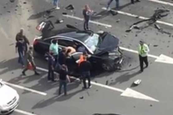 تصادف مرگبار ماشین پوتین در مسکو + عکس
