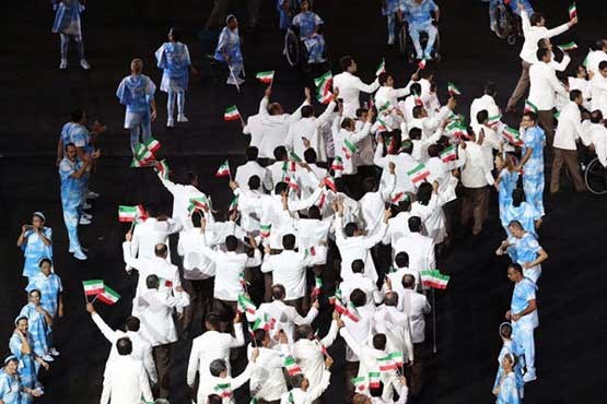 رژه کاروان ورزش ایران در افتتاحیه پارالمپیک +عکس