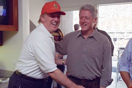 کلینتون و ترامپ زمانی که دوست بودند! +عکس