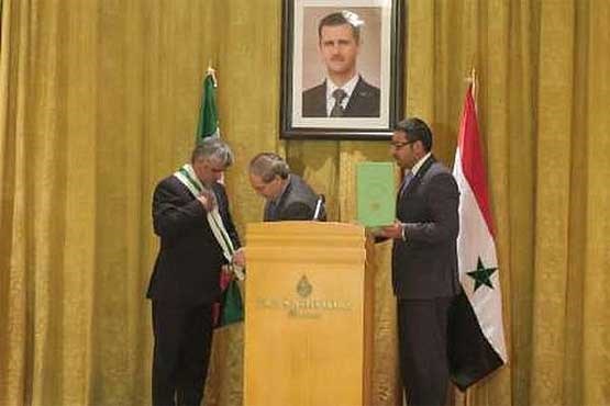 اعطای نشان عالی کشور سوریه به سفیر ایران در دمشق