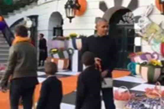 جشن هالووین توسط اوباما در کاخ سفید