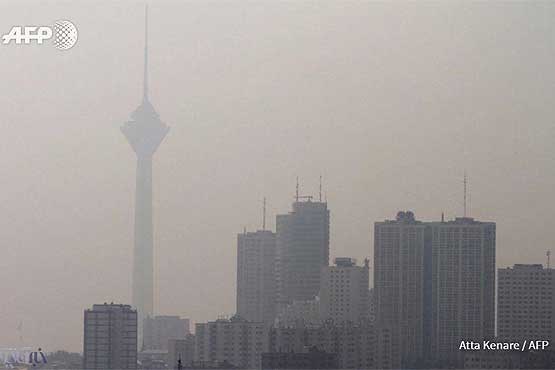 تصویری از آلودگی شدید هوای تهران