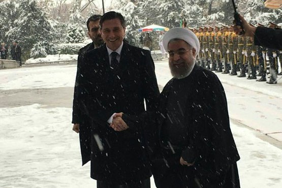 استقبال برفی روحانی از رییس جمهور اسلوونی +عکس