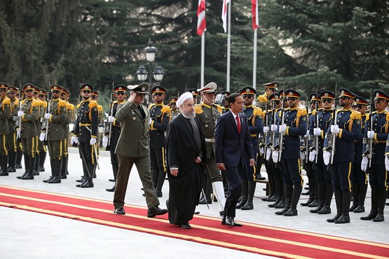 استقبال رسمی روحانی از رییس جمهور اندونزی +عکس
