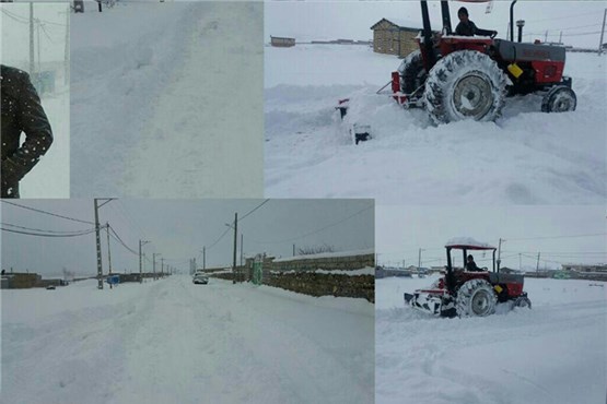 ۶۰ روستای ورزقان در محاصره برف +عکس